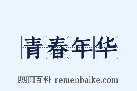 青春年华是什么意思的图片